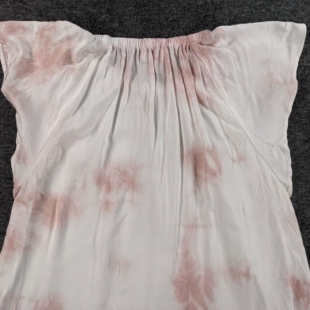 Cloth & Stone Banded Luxe Dye Top Small Pink Tie Dye Flutter Sleeve Blouse Boho - Picture 4 of 10